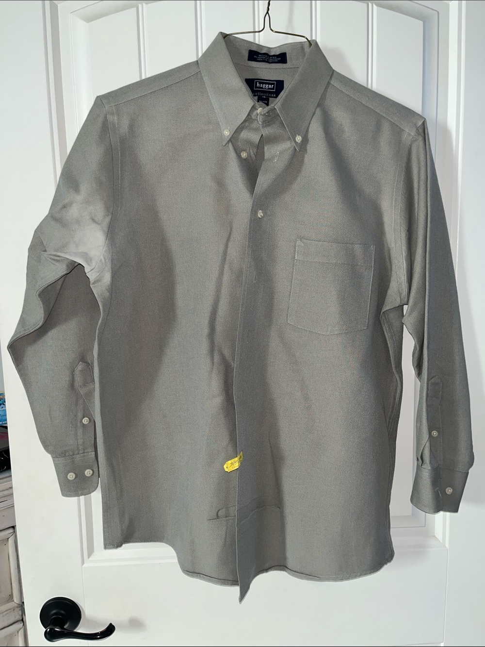 Haggar Light Gray Button-Down Dress Shirt